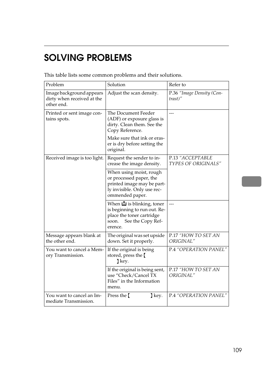 6solving problems | Ricoh Aficio Copy Machine 180 User Manual | Page 494 / 595
