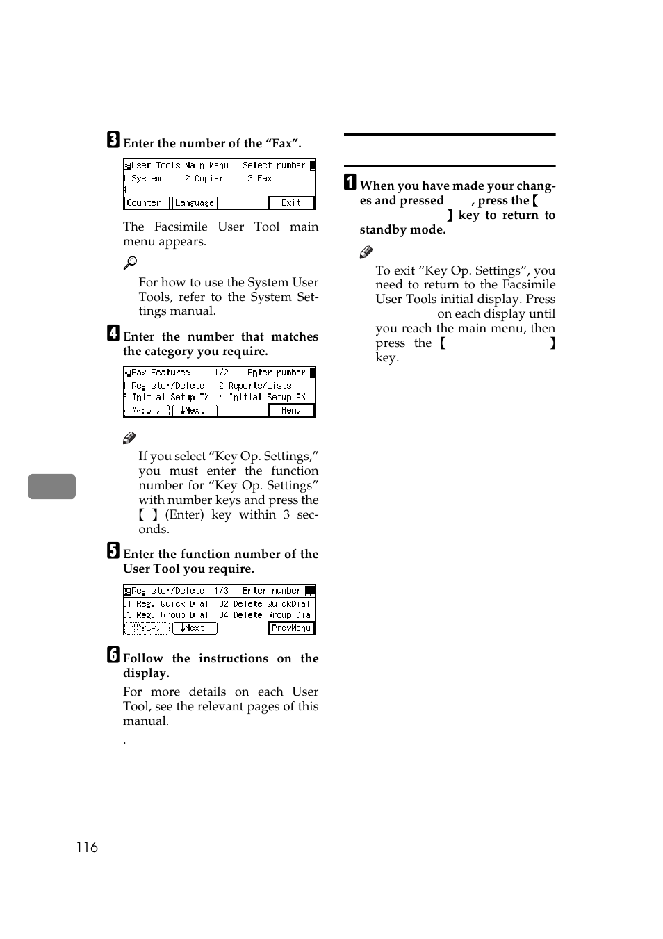 Exiting user tool mode | Ricoh Aficio Copy Machine 180 User Manual | Page 501 / 595