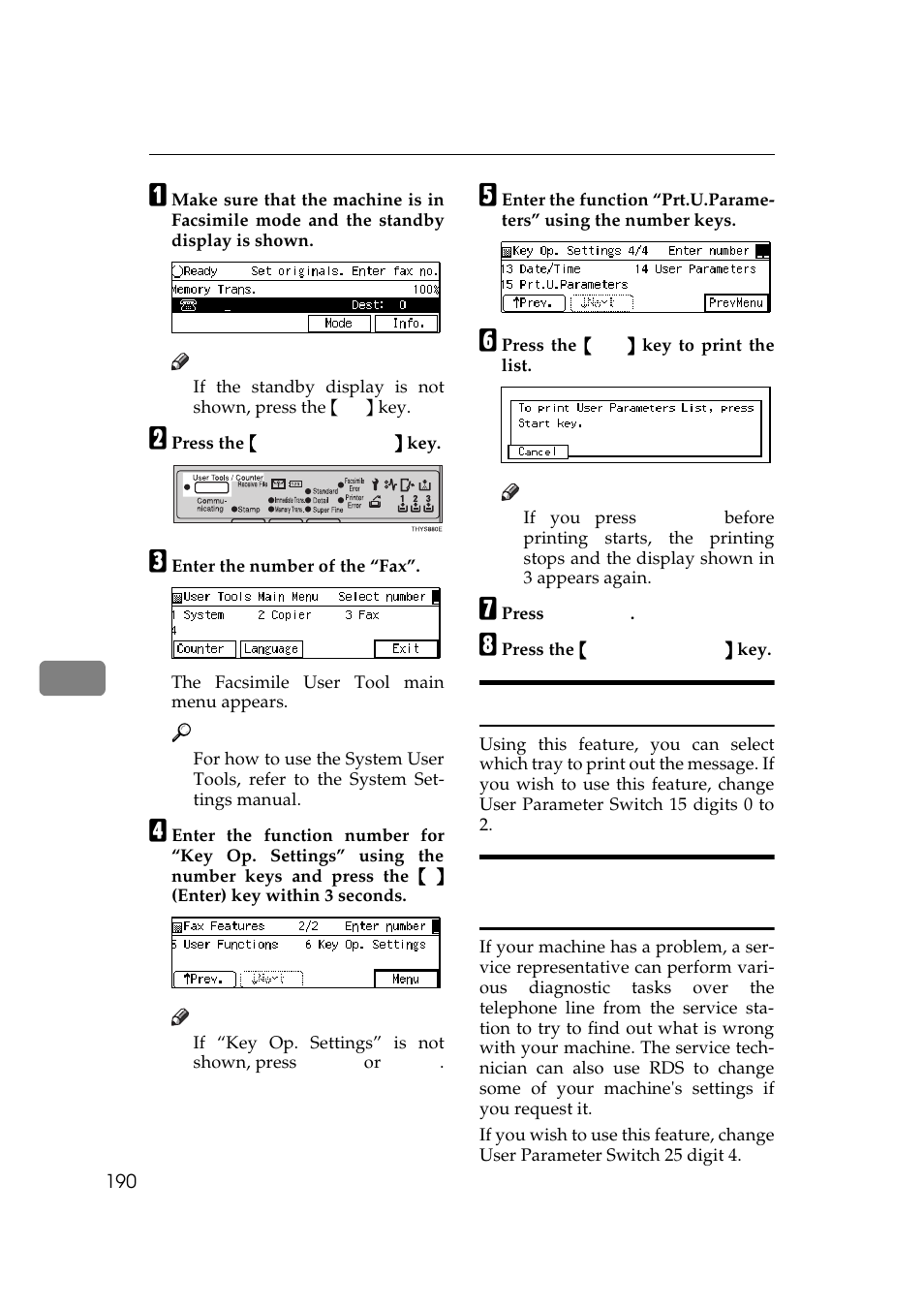 Paper feed selection, Rds (remote diagnostic system) | Ricoh Aficio Copy Machine 180 User Manual | Page 575 / 595