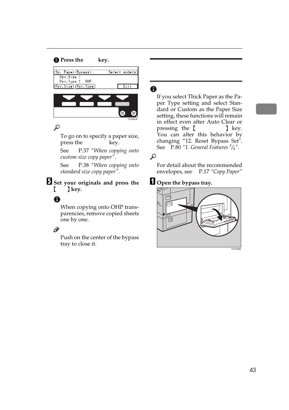 When copying onto envelopes | Ricoh Aficio Copy Machine 180 User Manual | Page 60 / 595