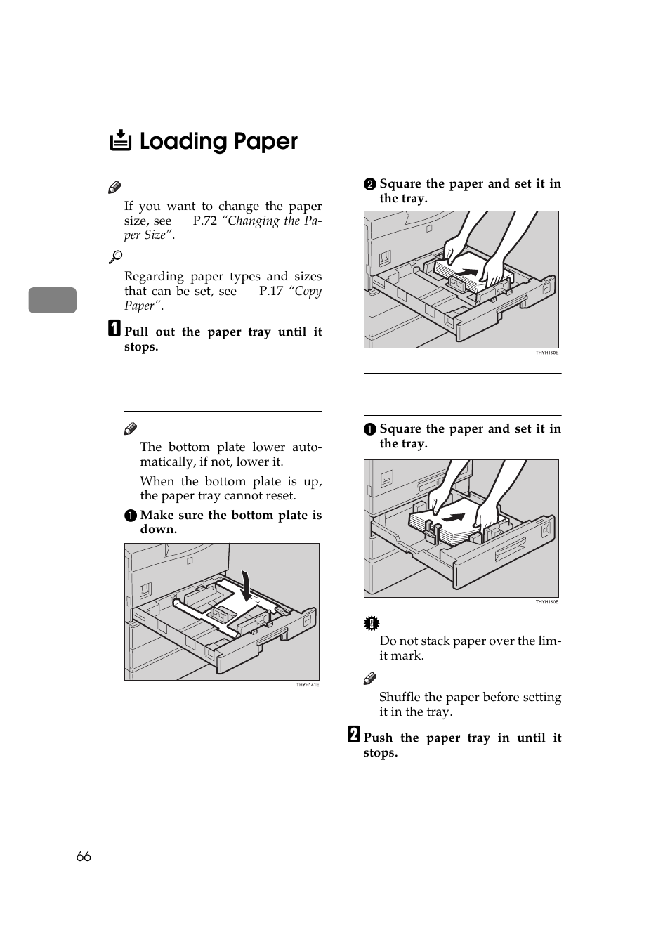 Loading paper, 3b loading paper | Ricoh Aficio Copy Machine 180 User Manual | Page 83 / 595
