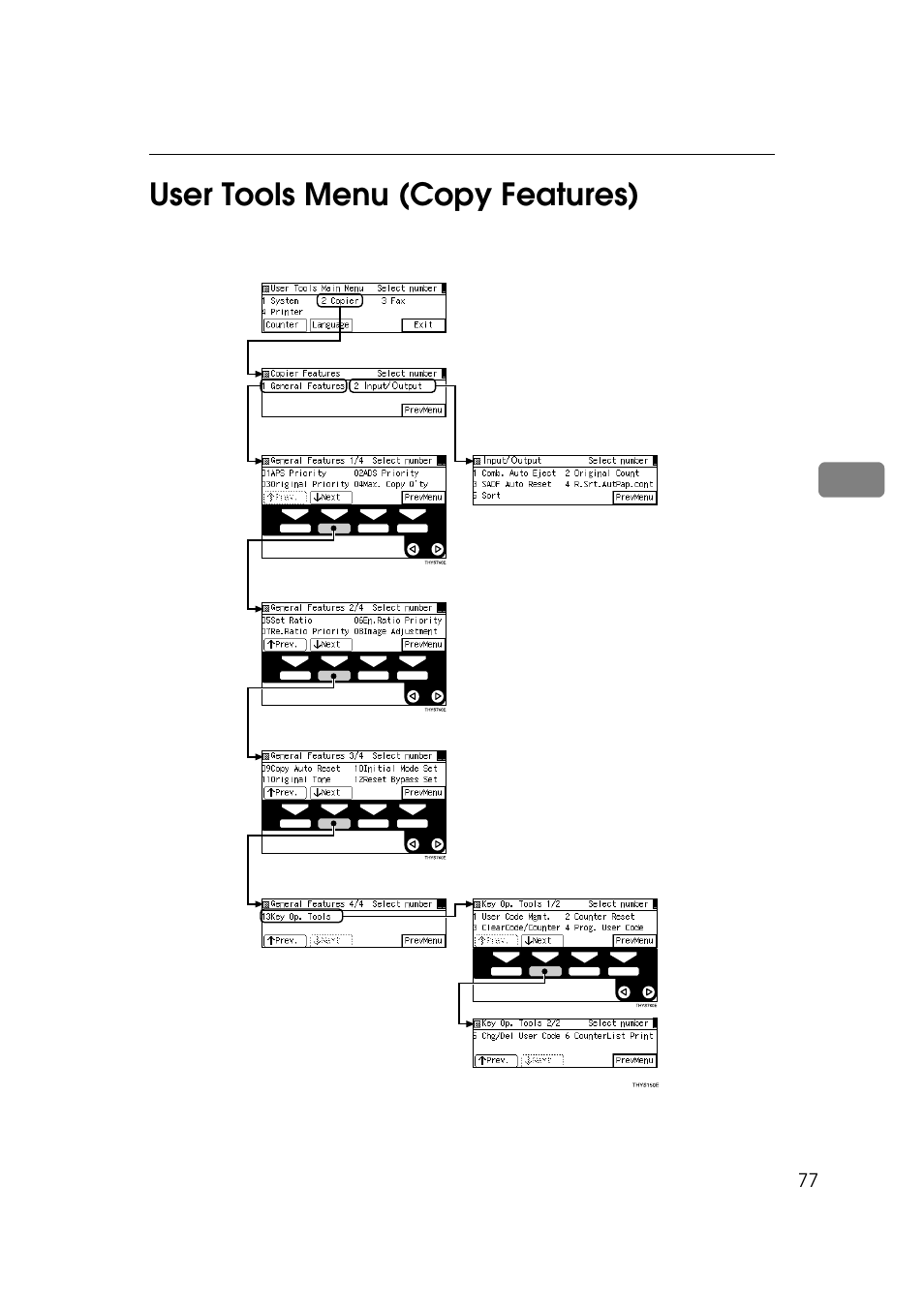 User tools menu (copy features), 4user tools menu (copy features) | Ricoh Aficio Copy Machine 180 User Manual | Page 94 / 595