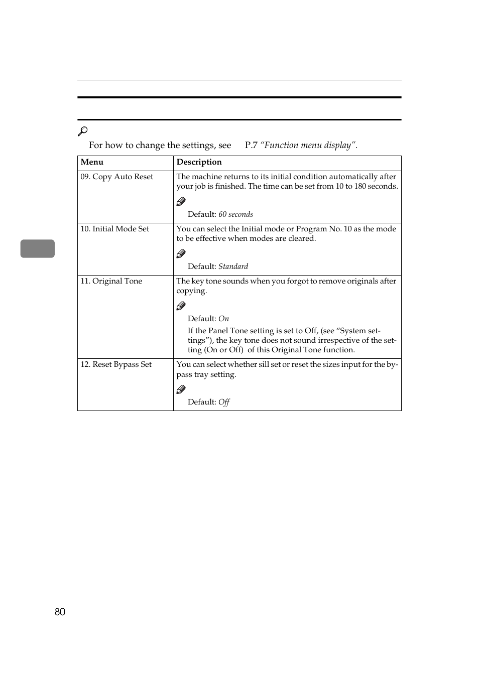 P.80 “1. general features, General features | Ricoh Aficio Copy Machine 180 User Manual | Page 97 / 595