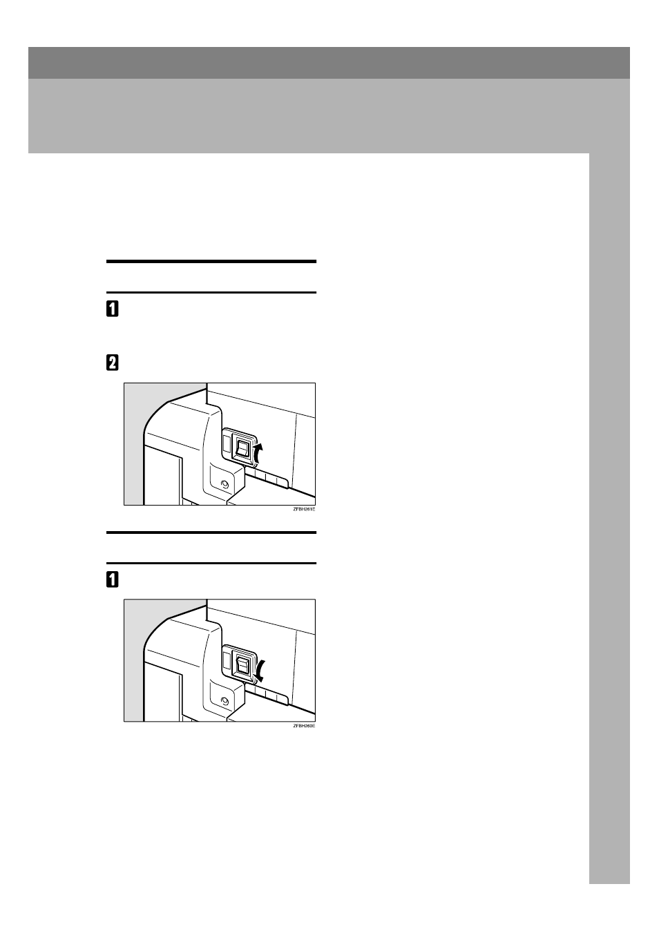  basics, Turning on the power, To turn the machine on, press the main switch | Turn on the main power, B turn on the main switch, Turn off the main power, A turn off the main switch, Basics | Ricoh FW770 User Manual | Page 17 / 92