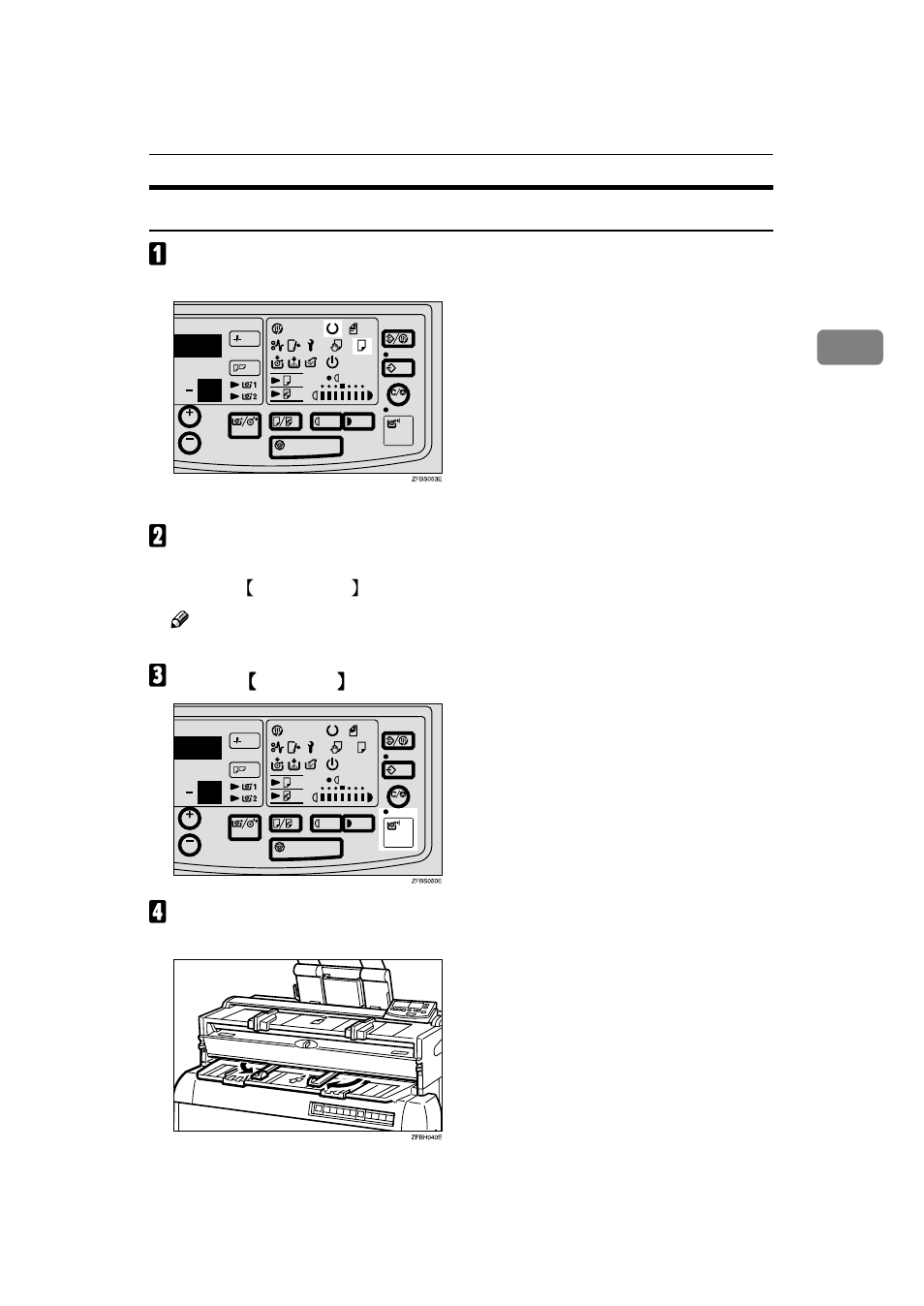 Using the roll feeder (option), A when the, Graphic | Make sure that the paper feed indicator lights up, Press the, C press the | Ricoh FW770 User Manual | Page 27 / 92