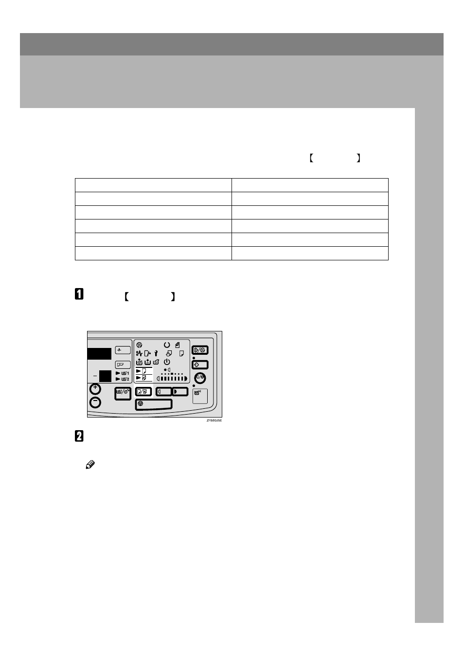  copy settings, Copying onto other media, Table | Table body, Table row, Type of paper, Media setting, Plain paper, Both indicators off, Film | Ricoh FW770 User Manual | Page 39 / 92