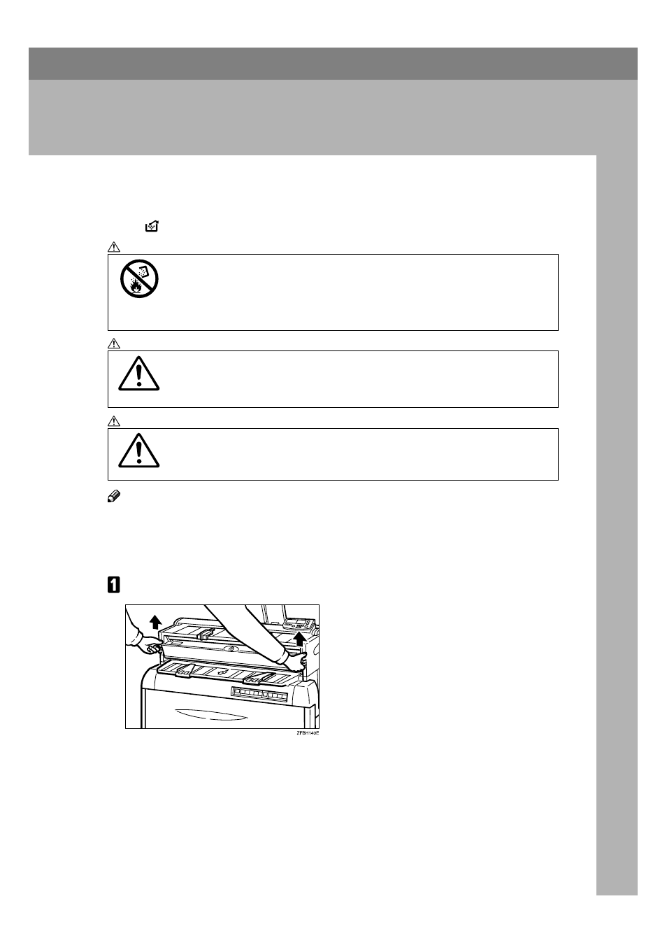  maintaining your copier, Changing the used toner bottle, Table | Table body, Table row, Do not eat or swallow toner, A open the upper unit of the copier, Maintaining your copier | Ricoh FW770 User Manual | Page 57 / 92