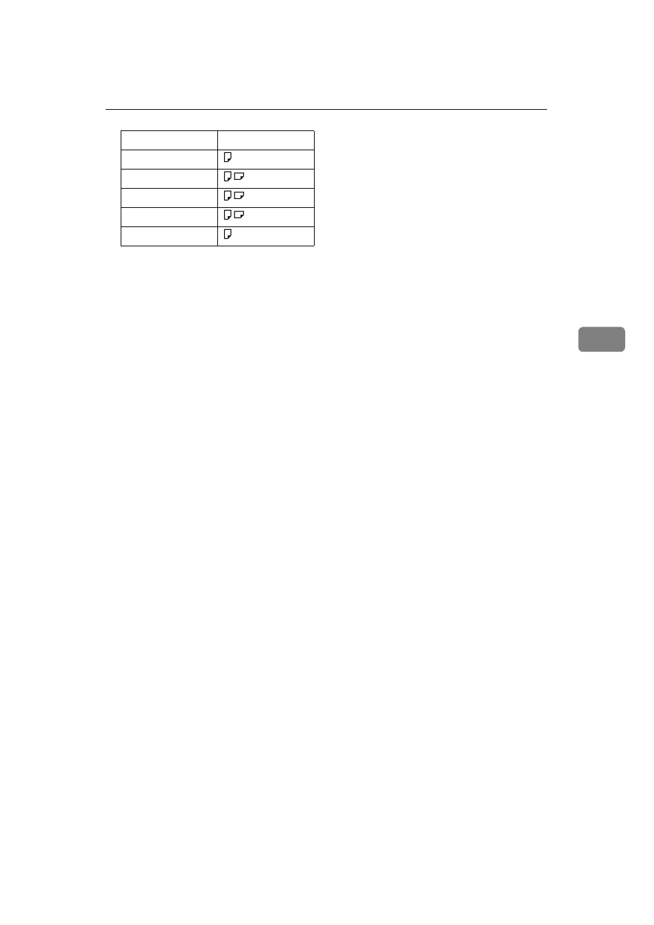 Table, Table body, Table row | Metric version, Roll feeder | Ricoh FW770 User Manual | Page 65 / 92