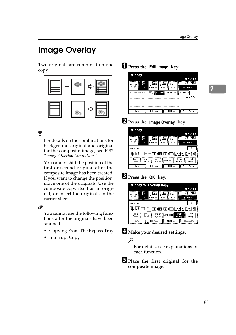 2image overlay | Ricoh Aficio 470W User Manual | Page 101 / 184