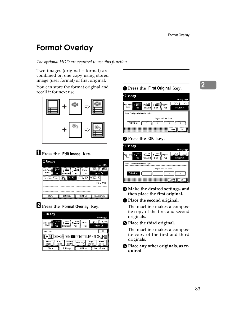 2format overlay | Ricoh Aficio 470W User Manual | Page 103 / 184