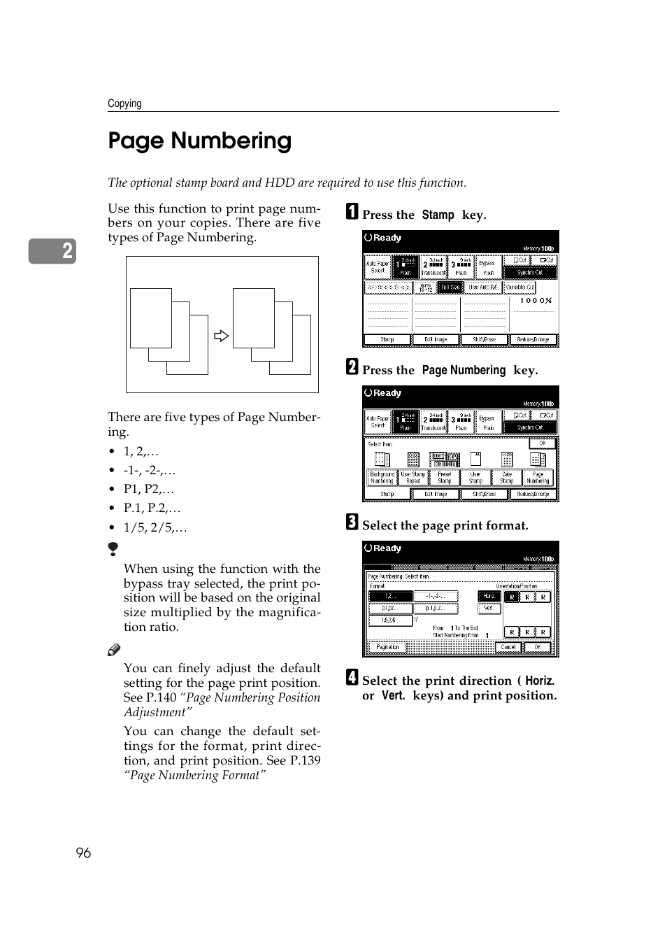 2page numbering | Ricoh Aficio 470W User Manual | Page 116 / 184