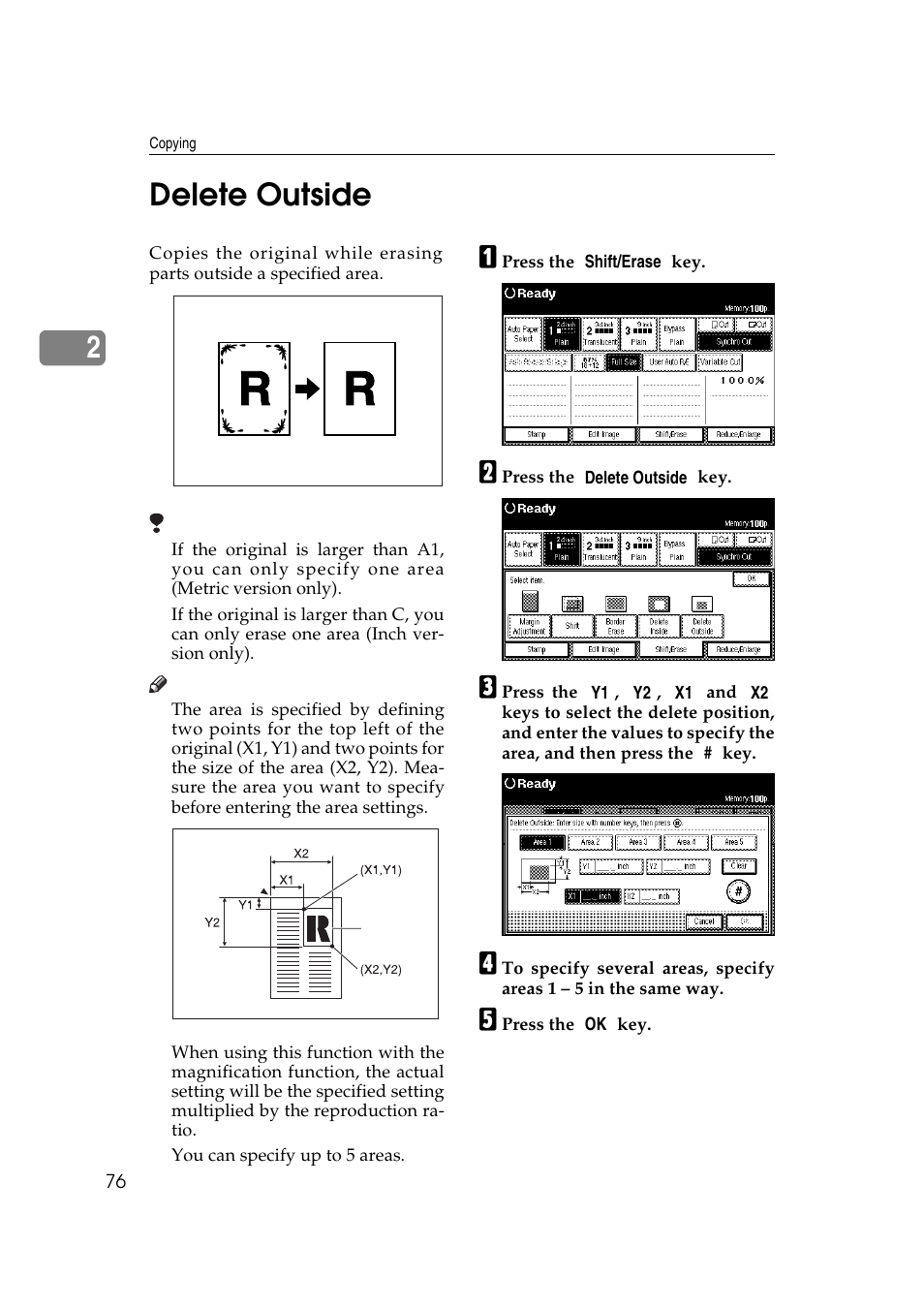 2delete outside | Ricoh Aficio 470W User Manual | Page 96 / 184