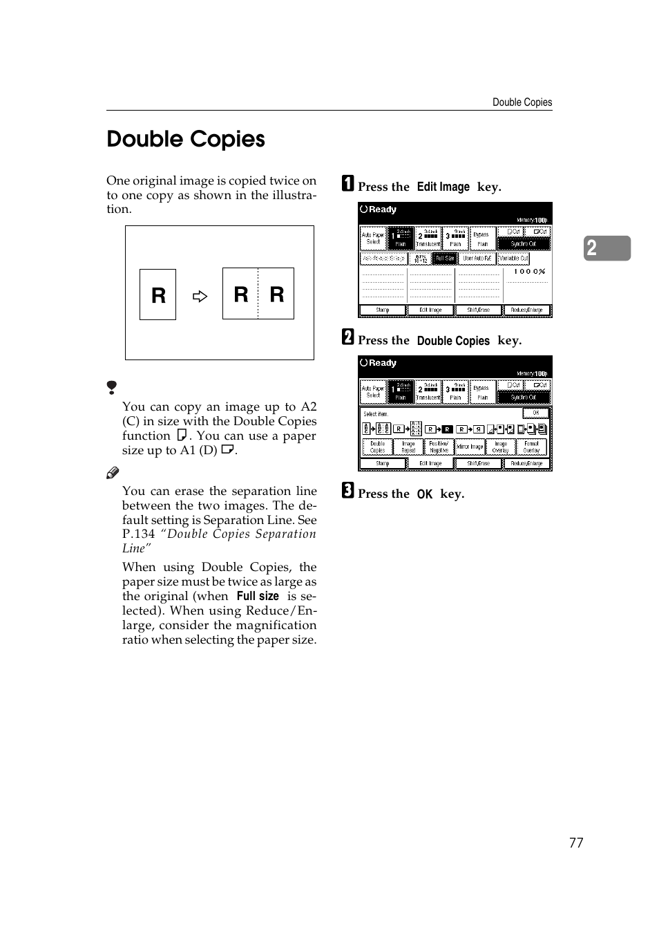 2double copies | Ricoh Aficio 470W User Manual | Page 97 / 184