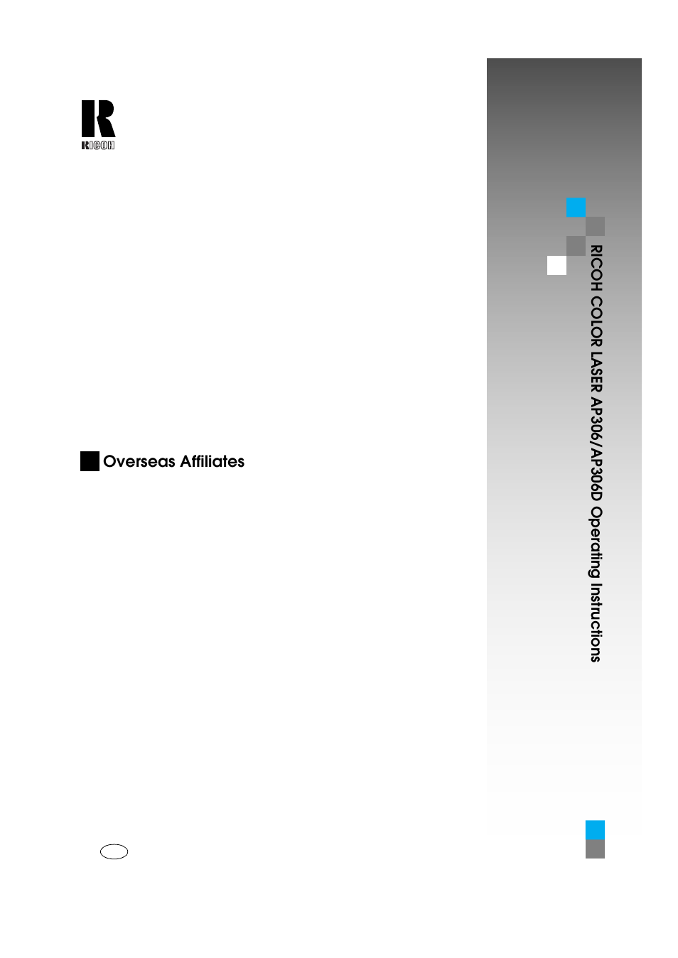 Overseas affiliates | Ricoh AP306 User Manual | Page 144 / 144