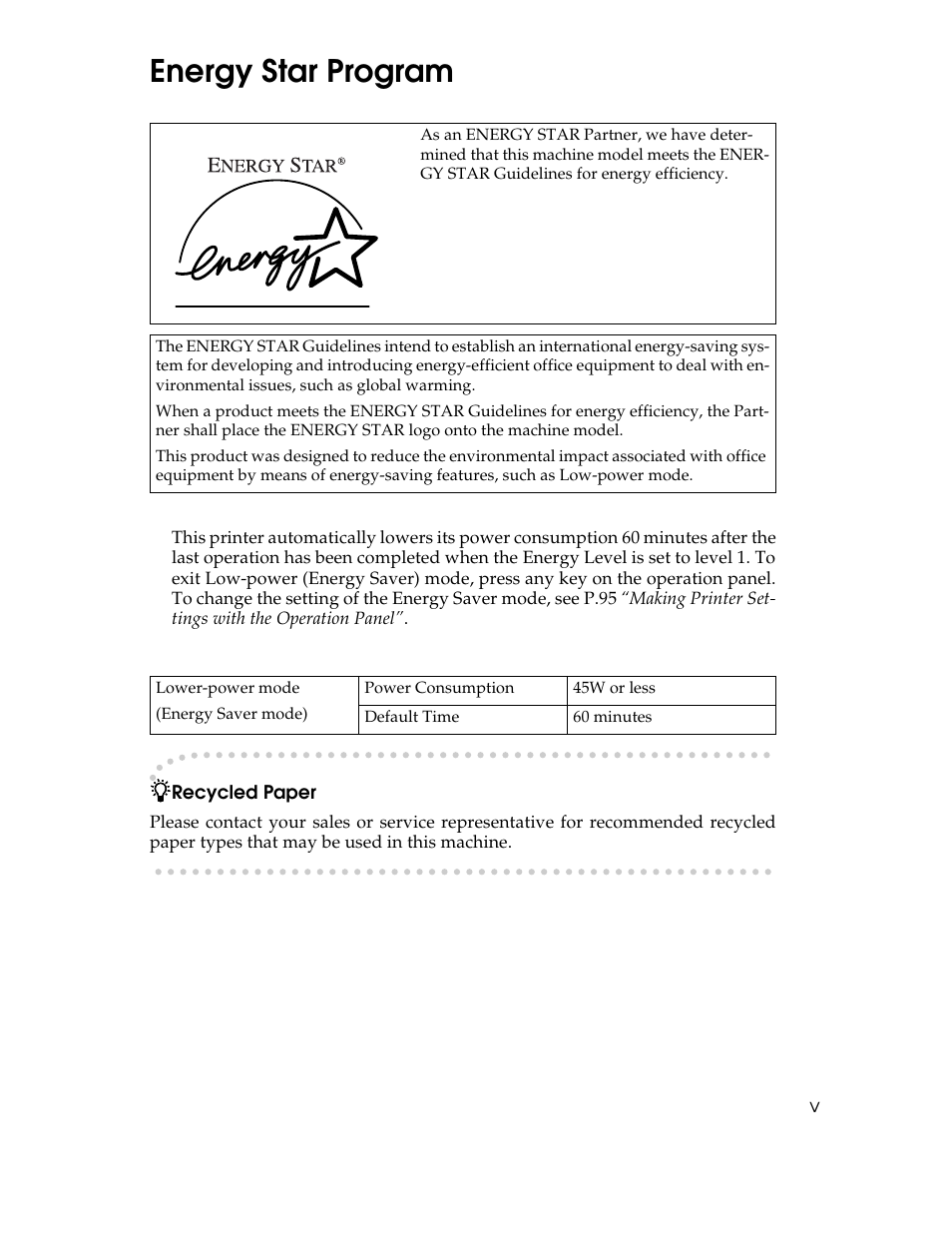 Energy star program | Ricoh AP305 User Manual | Page 13 / 156