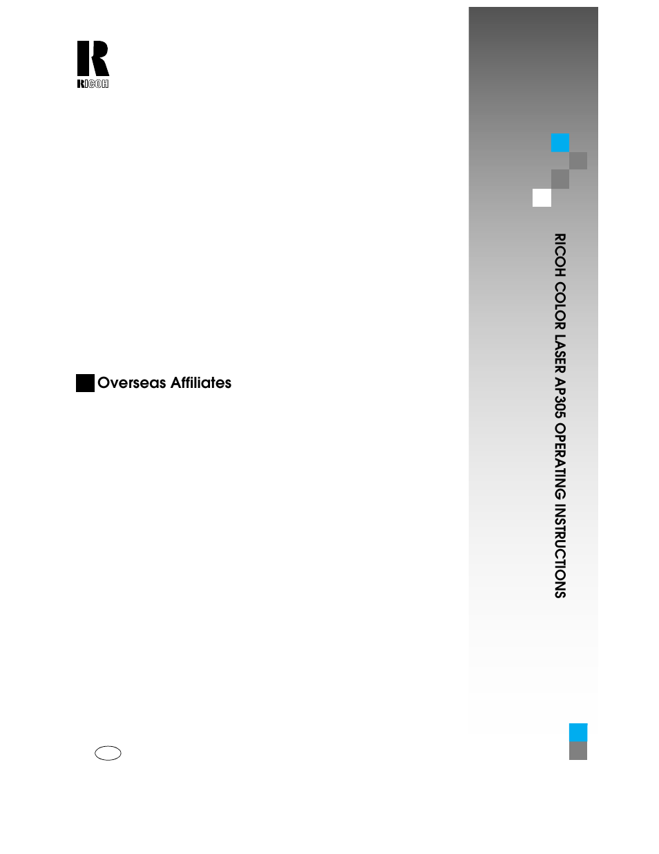 Overseas affiliates | Ricoh AP305 User Manual | Page 2 / 156