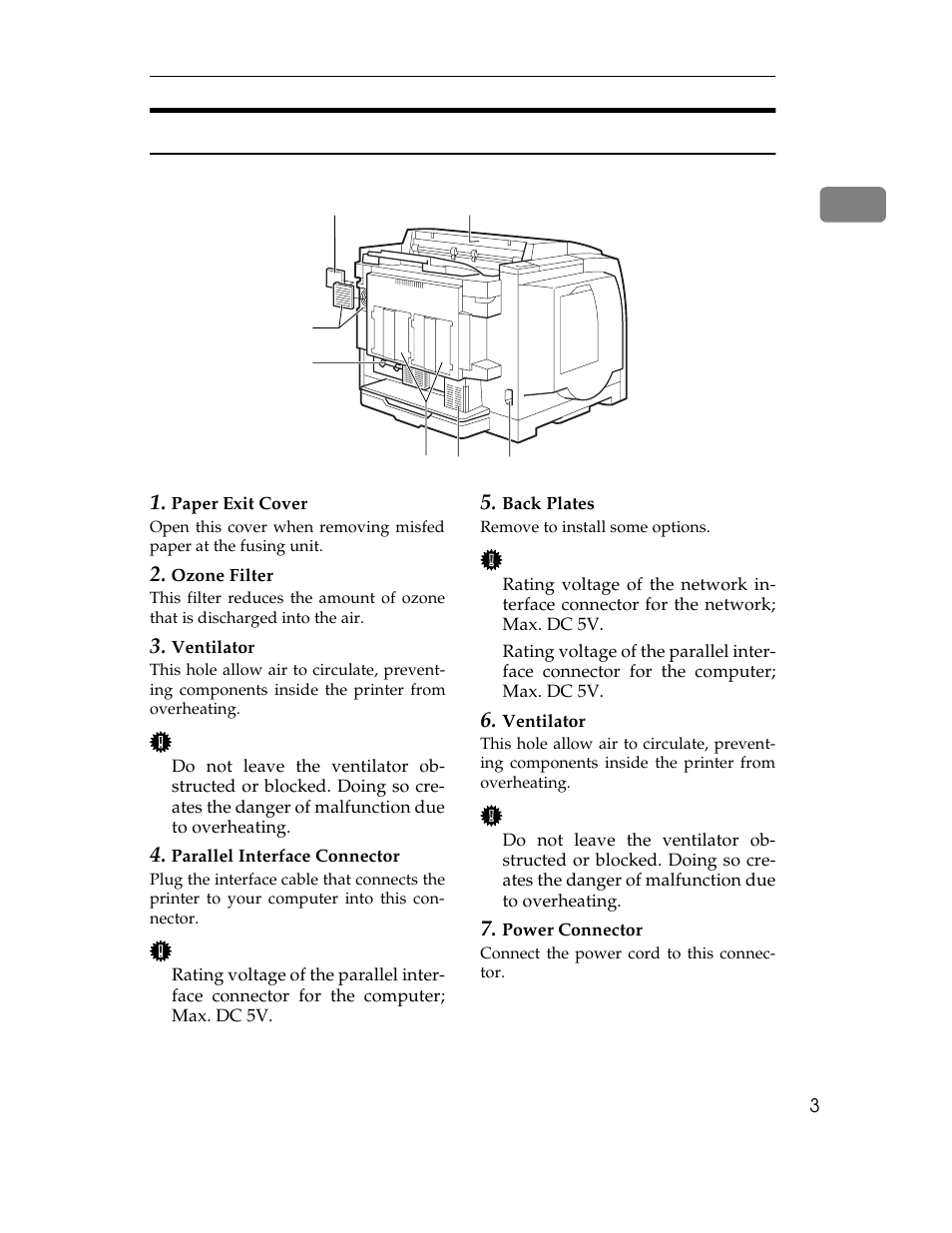 Exterior-rear view | Ricoh AP305 User Manual | Page 33 / 156