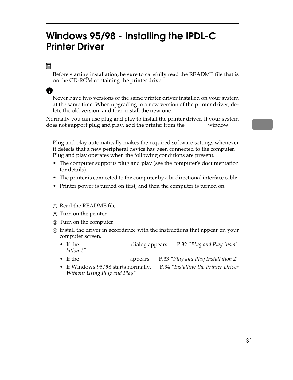 Windows 95/98 | Ricoh AP305 User Manual | Page 61 / 156