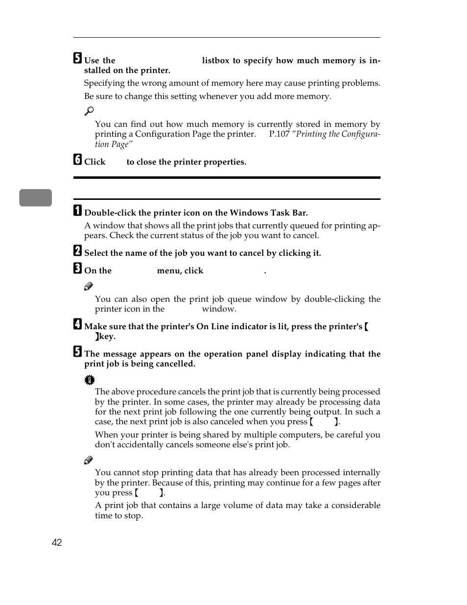 Canceling a print job, Menu settings | Ricoh AP305 User Manual | Page 72 / 156