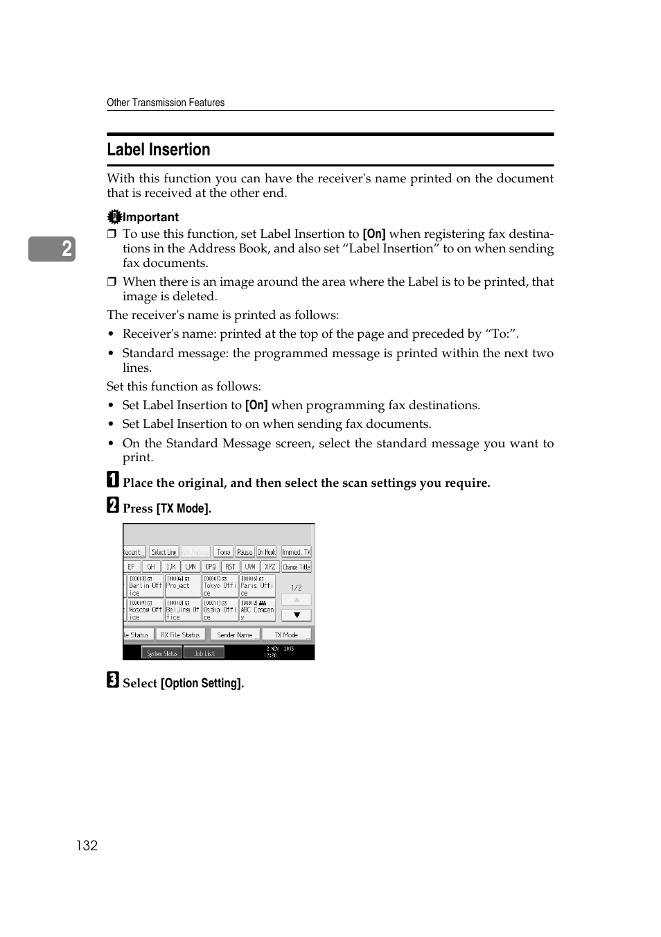 Label insertion | Ricoh 7500 User Manual | Page 142 / 292