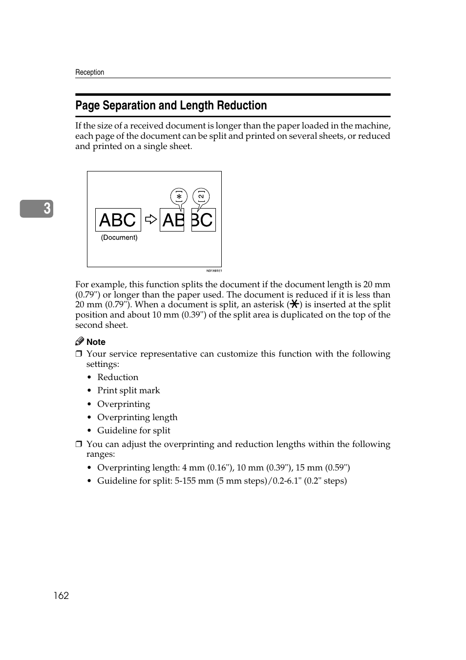 Page separation and length reduction | Ricoh 7500 User Manual | Page 172 / 292