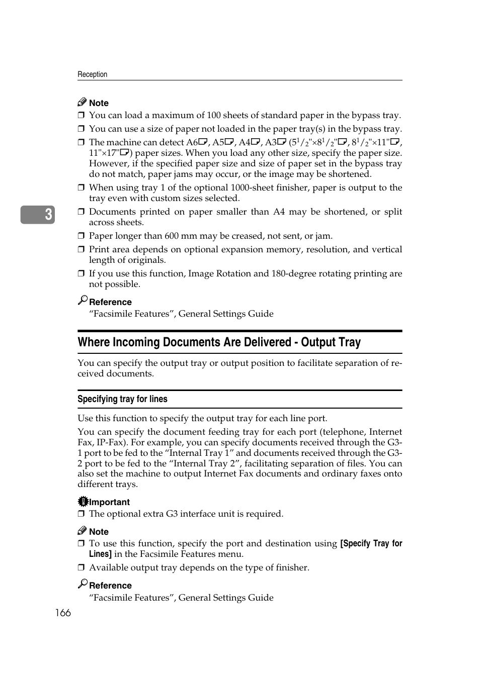 Specifying tray for lines | Ricoh 7500 User Manual | Page 176 / 292