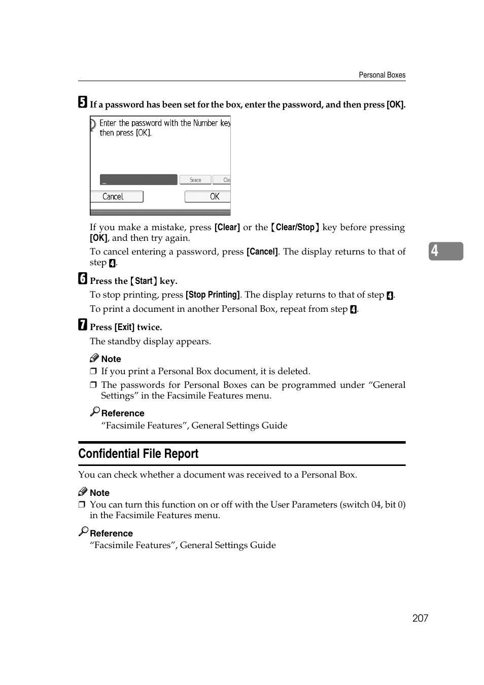 Confidential file report | Ricoh 7500 User Manual | Page 217 / 292