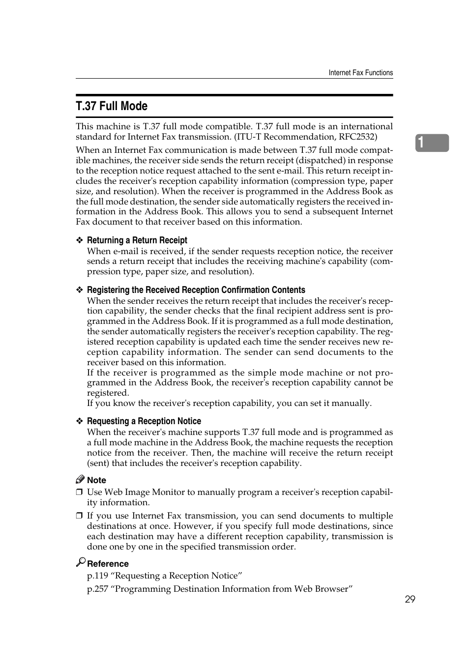 T.37 full mode | Ricoh 7500 User Manual | Page 39 / 292