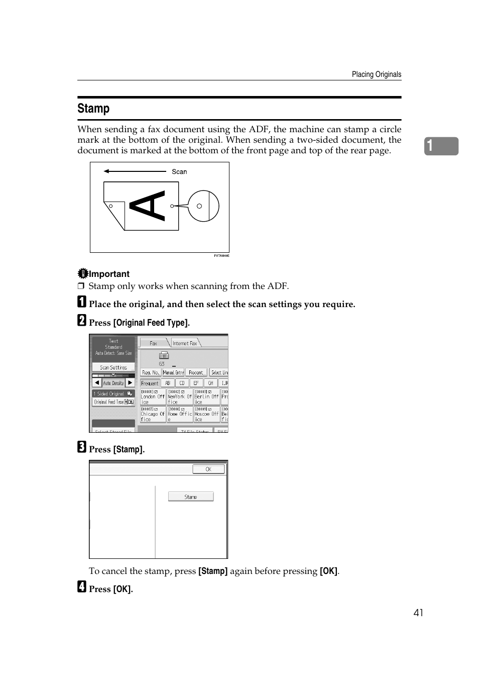 Stamp, Sep code rx reserve report, P.41 “stamp | Ricoh 7500 User Manual | Page 51 / 292