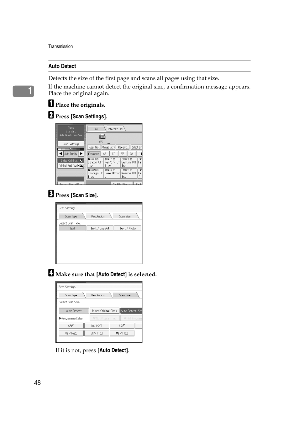 Auto detect | Ricoh 7500 User Manual | Page 58 / 292