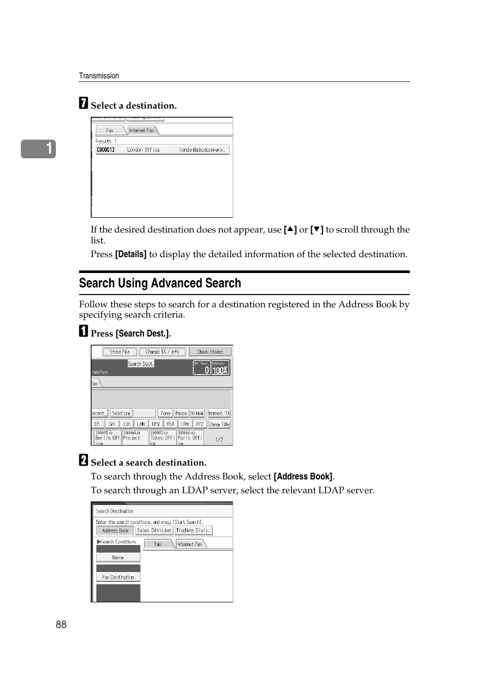 Search using advanced search | Ricoh 7500 User Manual | Page 98 / 292