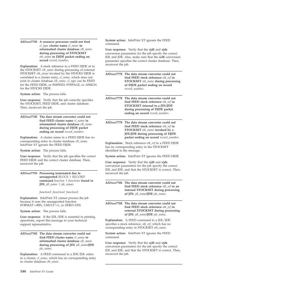 Ricoh INFOPRINT XT GLD0-0025-01 User Manual | Page 164 / 202