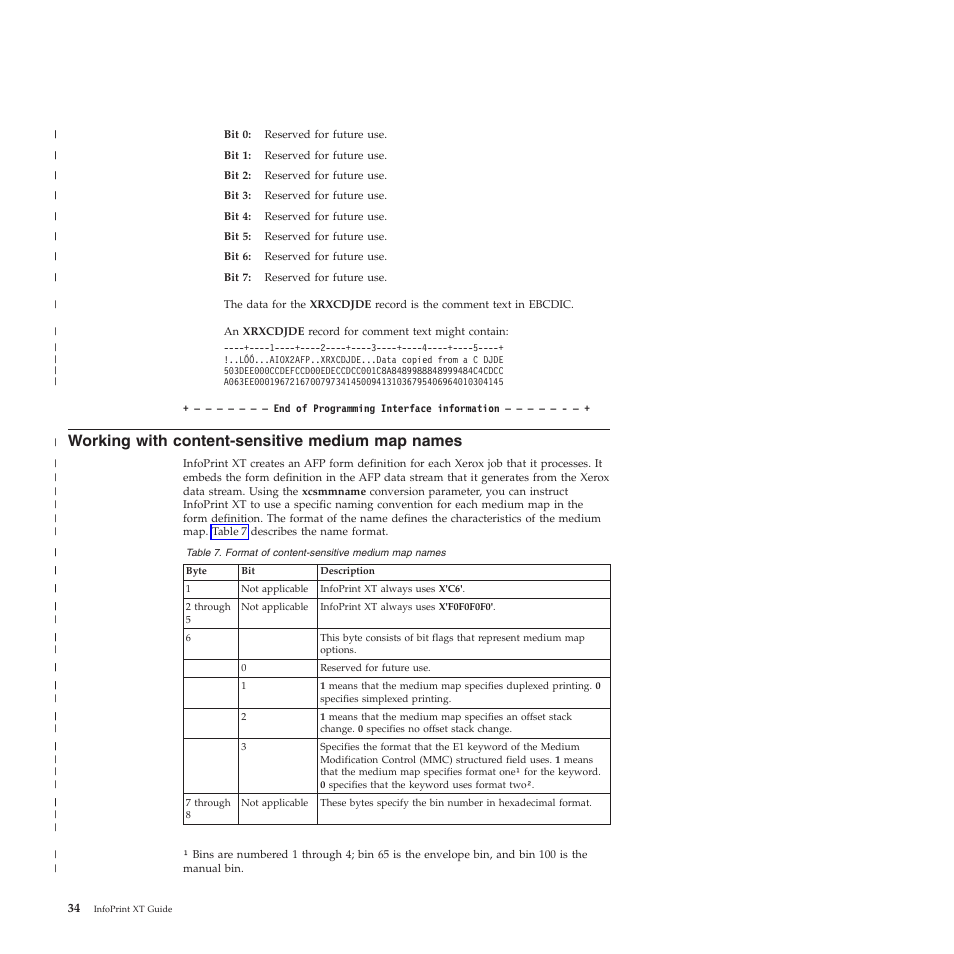 Working with content-sensitive medium map names, Working, With | Content-sensitive, Medium, Names, Format | Ricoh INFOPRINT XT GLD0-0025-01 User Manual | Page 54 / 202