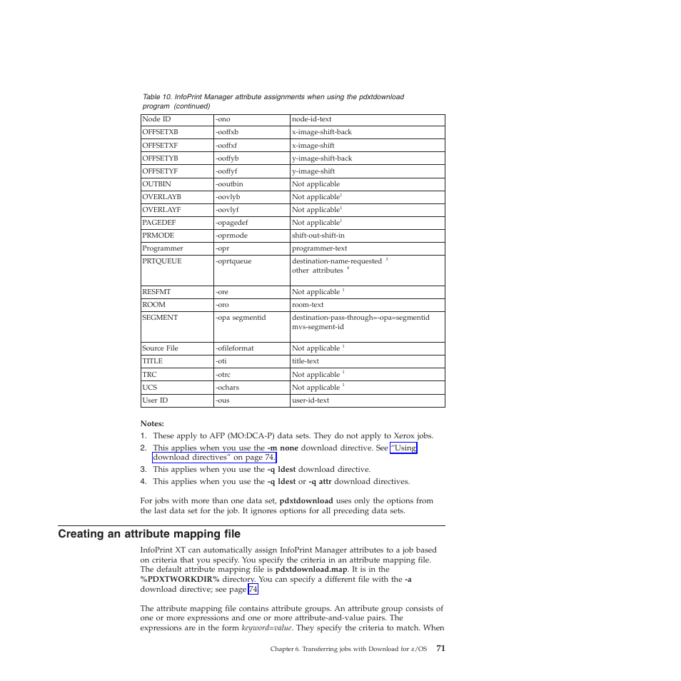 Creating an attribute mapping file, Creating, Attribute | Mapping, File | Ricoh INFOPRINT XT GLD0-0025-01 User Manual | Page 91 / 202