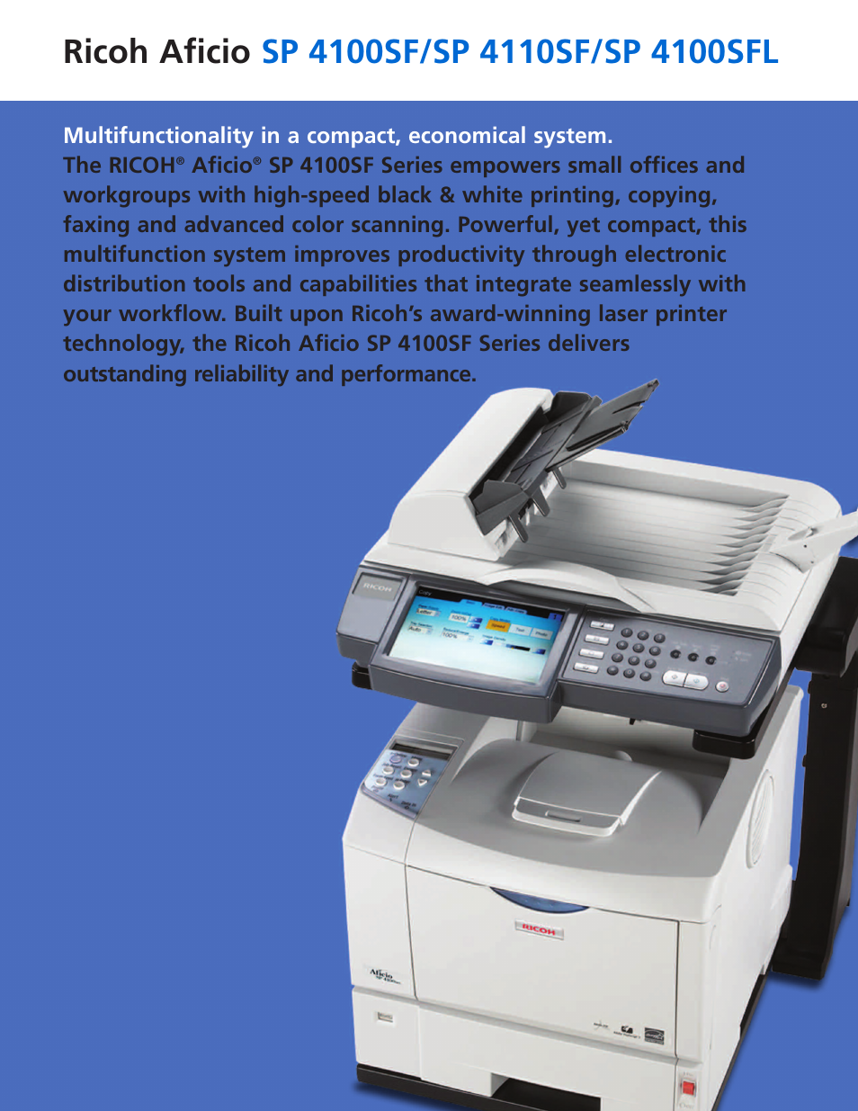 Ricoh Aficio SP 4100SF User Manual | Page 2 / 4
