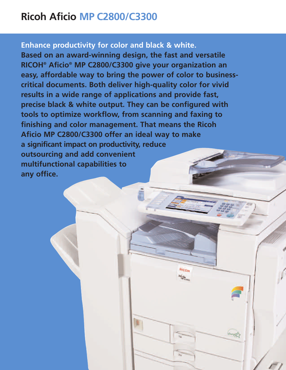 Ricoh Aficio MP C2800 User Manual | Page 2 / 8