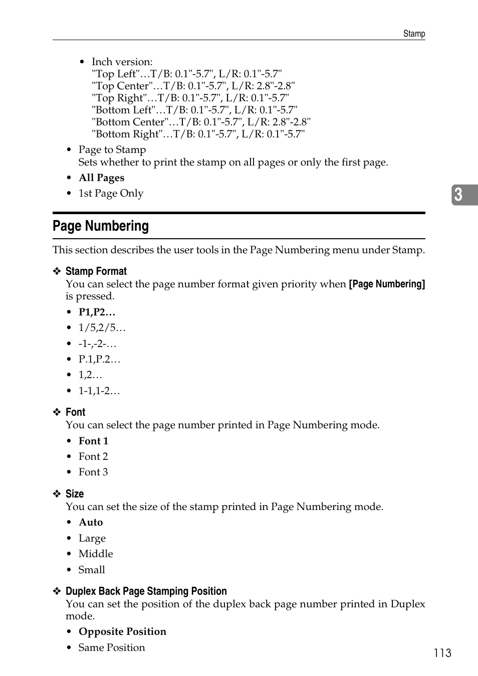 Page numbering | Ricoh LD435c User Manual | Page 121 / 325