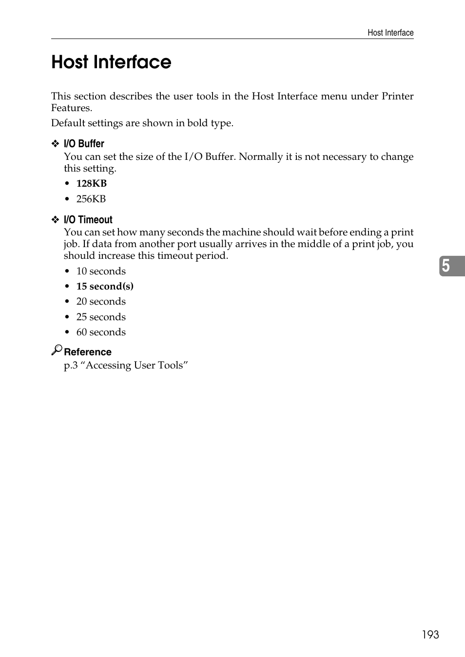 Host interface, 5host interface | Ricoh LD435c User Manual | Page 201 / 325