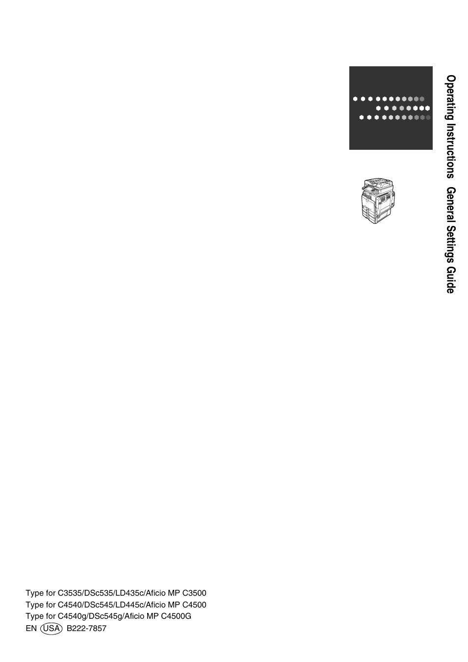 Operating instructions general settings guide | Ricoh LD435c User Manual | Page 325 / 325