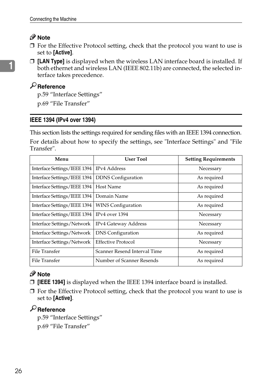 Ieee 1394 (ipv4 over 1394) | Ricoh LD435c User Manual | Page 34 / 325