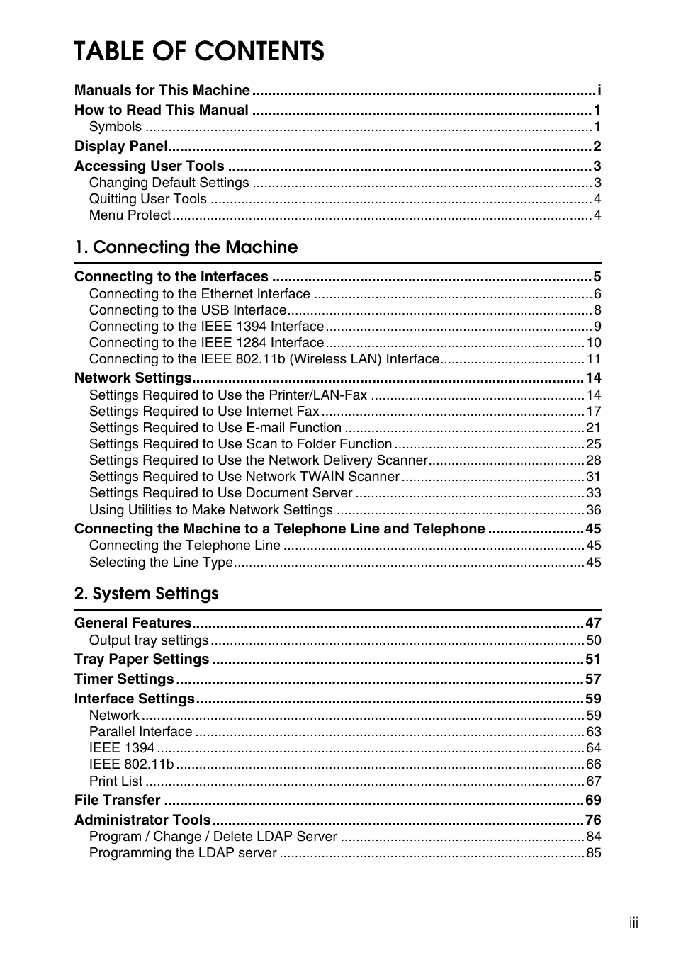 Ricoh LD435c User Manual | Page 5 / 325