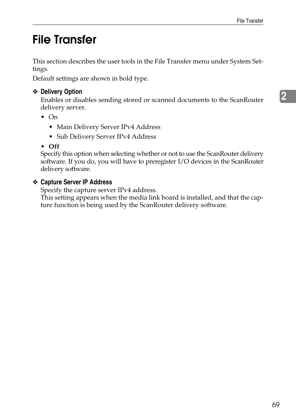 File transfer, P.69 “file transfer, 2file transfer | Ricoh LD435c User Manual | Page 77 / 325