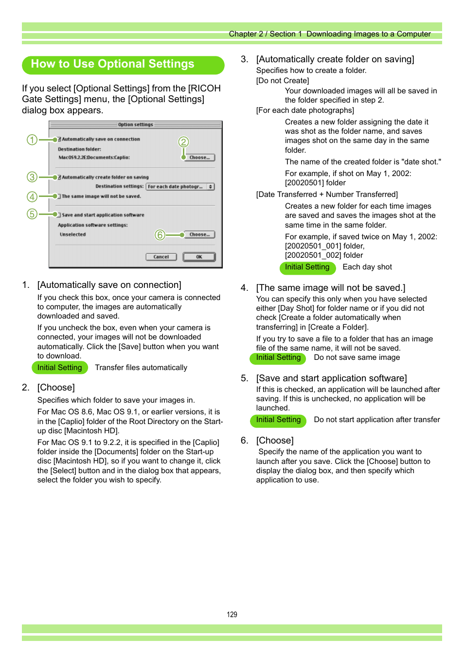 How to use optional settings | Ricoh Caplio RR30 User Manual | Page 129 / 156