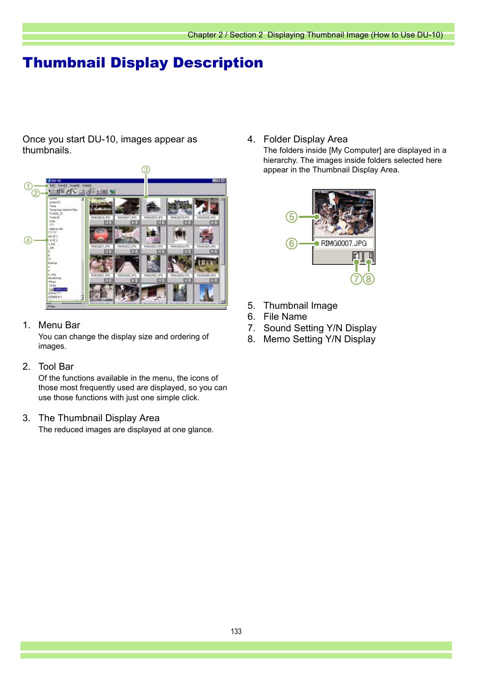 Thumbnail display description | Ricoh Caplio RR30 User Manual | Page 133 / 156