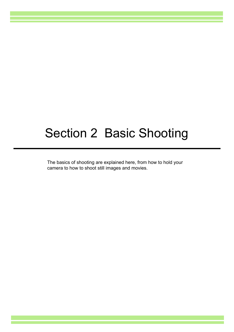 Section 2 basic shooting | Ricoh Caplio RR30 User Manual | Page 26 / 156