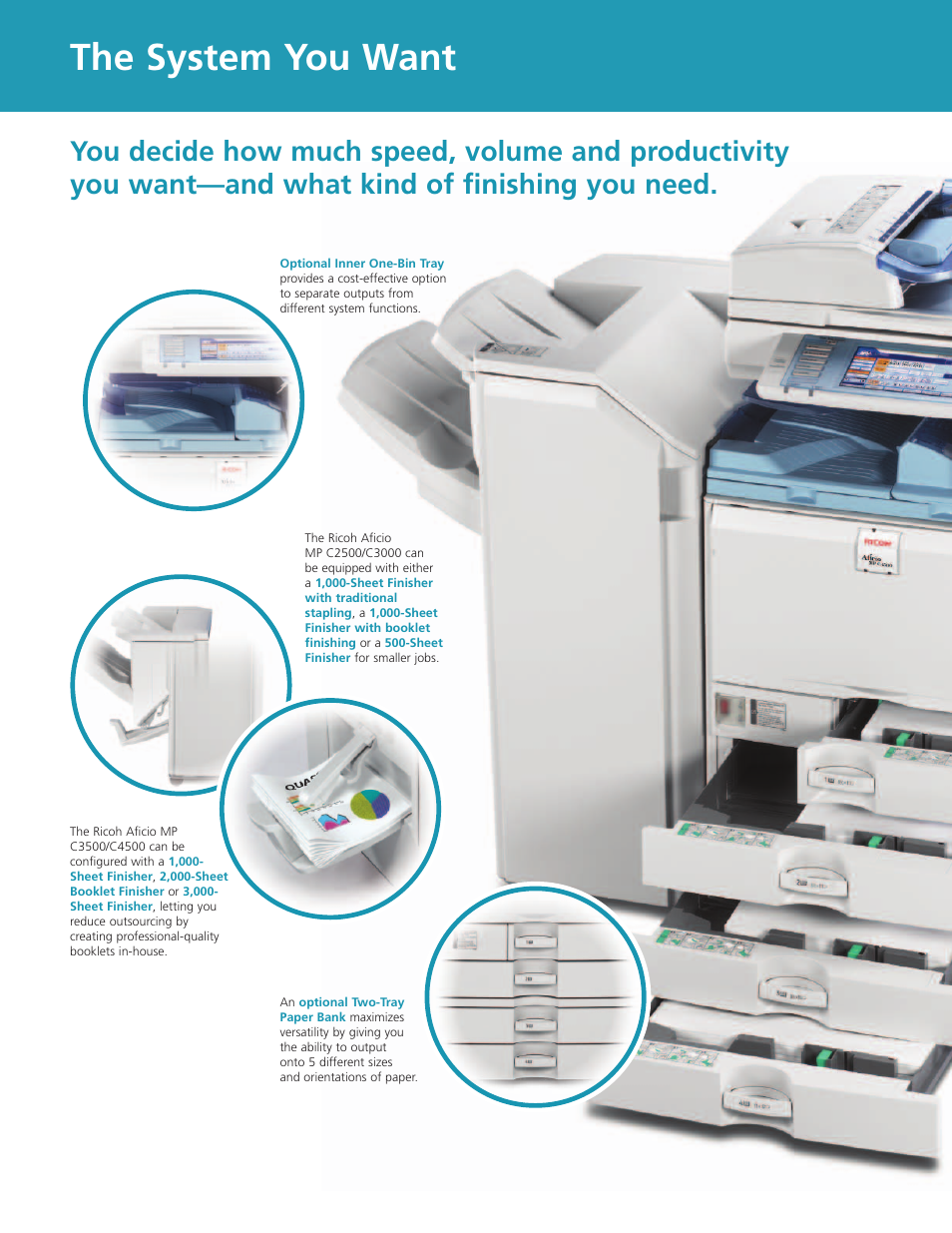 The system you want | Ricoh Aficio MP C3500 Series User Manual | Page 6 / 8
