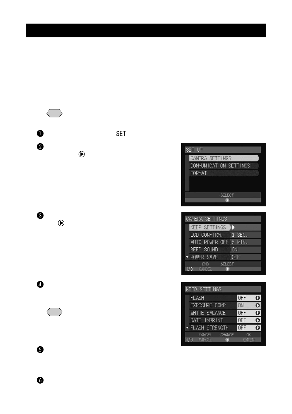 Keep settings | Ricoh CAMERA RDC-i500 User Manual | Page 110 / 154