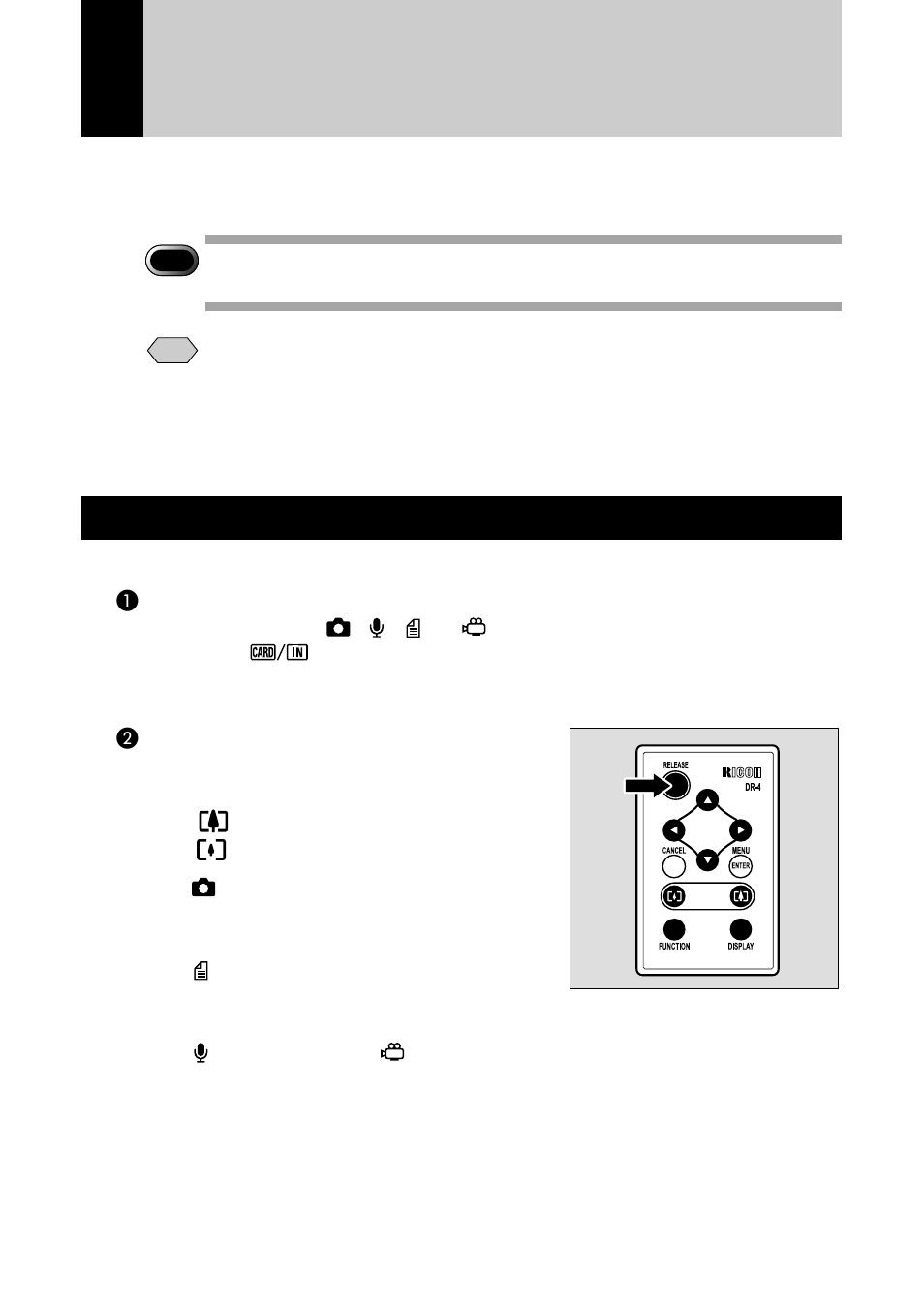 Using the remote control, Using the dr-4 remote control | Ricoh CAMERA RDC-i500 User Manual | Page 122 / 154