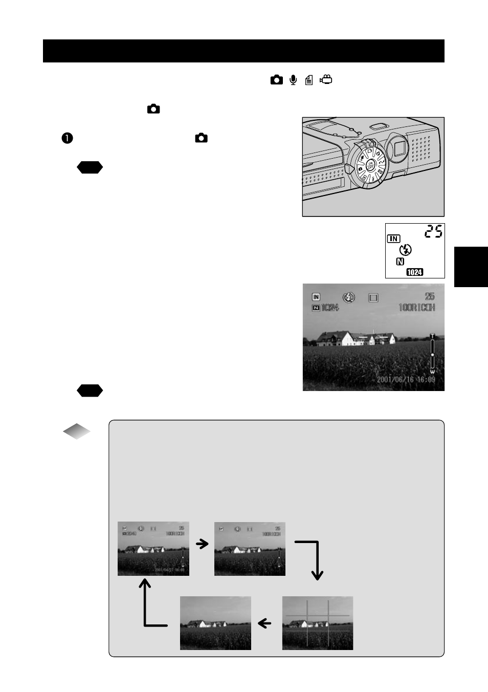 Selecting a recording mode | Ricoh CAMERA RDC-i500 User Manual | Page 43 / 154