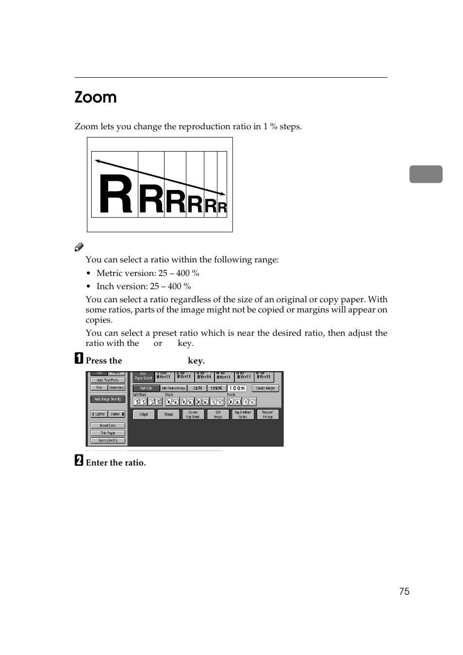 Zoom, 2zoom | Ricoh 850 User Manual | Page 123 / 804